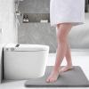 image:imageSmiry Memory Foam Bath Mat 36x24 and 24x20 UShaped Toilet Extra Soft Absorbent Bathroom Rugs Non Slip Bath Rug Runner for Shower Bathroom Floors Dark Grey