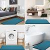image:imageSmiry Memory Foam Bath Mat Set 24x16 30x20 Super Soft Absorbent Bathroom Rugs Non Slip Bath Rug Runner for Bathroom Floors Peacock Blue