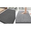 image:imageSmiry Front Door Mat Outside Entrance Grey 295 x 17 and Luxury Chenille Bathroom Rugs Grey 30 x 20 2 Item Bundle