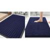 image:imageSmiry Front Door Mat Outside Entrance Navy Blue 295 x 17 and Luxury Chenille Bathroom Rugs Navy Blue 30 x 20 2 Item Bundle
