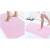 image:imageSmiry Luxury Chenille Bath Rug Set 2 Piece Extra Soft and Absorbent Shaggy Bathroom Mat Rugs Machine Washable NonSlip Plush Carpet Runner for Tub Shower and Bath Room24x1630x20Pink