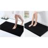 image:imageSmiry Luxury Chenille Bath Rug Set 2 Piece Extra Soft and Absorbent Shaggy Bathroom Mat Rugs Machine Washable NonSlip Plush Carpet Runner for Tub Shower and Bath Room30x2036x24Black