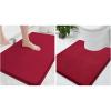 image:imageSmiry Memory Foam Bath Mat 30x20 and 24x20 UShaped Toilet Extra Soft Absorbent Bathroom Rugs Non Slip Bath Rug Runner for Shower Bathroom Floors Burgundy
