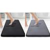 image:imageSmiry Product Image Memory Foam Bath Mat30x20Black and Dark Grey Extra Soft and Absorbent Bathroom Mats Non Slip Washable Carpet for Floor Shower and Tub