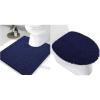 image:imageSmiry Toilet Rugs UShaped 24x20 and Toilet Lid Cover 175x15 Soft and Absorbent Shaggy Bath Mat Machine Washable NonSlip Plush Carpet Runner for Tub Shower and Floor Home DecorNavy Blue
