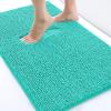image:imagesmiry Luxury Chenille Bath Rug Set 2 Piece Extra Soft and Absorbent Shaggy Bathroom Mat Rugs Machine Washable NonSlip Plush Carpet Runner for Tub Shower and Bath Room24x1636x24Turquise