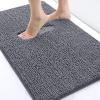 image:imageSmiry Chenille Bath Rug Set 2 Piece Extra Soft and Absorbent Shaggy Bathroom Mat Rugs Machine Washable NonSlip Plush Carpet Runner for Tub Shower and Bath Room24x1630x20Charcoal Grey