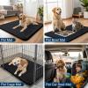 image:imageSmiry Dog Door Mat for Muddy Paws 59x24 Absorbs Moisture and Dirt Doormat NonSlip Washable Quick Dry Chenille Front Door Mat Indoor Entrance Entryway Carpet for Inside Floor CamelBlack