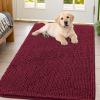 image:imageSmiry Dog Door Mat for Muddy Paws 59x24 Absorbs Moisture and Dirt Doormat NonSlip Washable Quick Dry Chenille Front Door Mat Indoor Entrance Entryway Carpet for Inside Floor CamelBurgundy