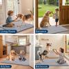 image:imageSmiry Dog Door Mat for Muddy Paws 59x24 Absorbs Moisture and Dirt Doormat NonSlip Washable Quick Dry Chenille Front Door Mat Indoor Entrance Entryway Carpet for Inside Floor CamelLight Grey