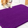 image:imageSmiry Dog Door Mat for Muddy Paws 59x24 Absorbs Moisture and Dirt Doormat NonSlip Washable Quick Dry Chenille Front Door Mat Indoor Entrance Entryway Carpet for Inside Floor CamelPurple