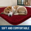 image:imageSmiry Dog Door Mat for Muddy Paws 59x24 Absorbs Moisture and Dirt Doormat NonSlip Washable Quick Dry Chenille Front Door Mat Indoor Entrance Entryway Carpet for Inside Floor CamelRed