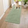 image:imageSmiry Dog Door Mat for Muddy Paws 59x24 Absorbs Moisture and Dirt Doormat NonSlip Washable Quick Dry Chenille Front Door Mat Indoor Entrance Entryway Carpet for Inside Floor CamelSage Green