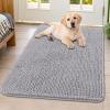 image:imageSmiry Dog Door Mat for Muddy Paws 59x24 Absorbs Moisture and Dirt Doormat NonSlip Washable Quick Dry Chenille Front Door Mat Indoor Entrance Entryway Carpet for Inside Floor CamelLight Grey