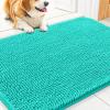 image:imageSmiry Dog Door Mat for Muddy Paws 59x24 Absorbs Moisture and Dirt Doormat NonSlip Washable Quick Dry Chenille Front Door Mat Indoor Entrance Entryway Carpet for Inside Floor CamelTeal