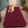 image:imageSmiry Dog Door Mat for Muddy Paws 59x24 Absorbs Moisture and Dirt Doormat NonSlip Washable Quick Dry Chenille Front Door Mat Indoor Entrance Entryway Carpet for Inside Floor CamelBurgundy