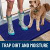 image:imageSmiry Dog Door Mat for Muddy Paws 59x24 Absorbs Moisture and Dirt Doormat NonSlip Washable Quick Dry Chenille Front Door Mat Indoor Entrance Entryway Carpet for Inside Floor CamelNavy Blue
