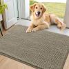 image:imageSmiry Dog Door Mat for Muddy Paws 59x24 Absorbs Moisture and Dirt Doormat NonSlip Washable Quick Dry Chenille Front Door Mat Indoor Entrance Entryway Carpet for Inside Floor CamelWarm Taupe