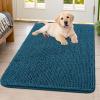 image:imageSmiry Dog Door Mat for Muddy Paws 59x24 Absorbs Moisture and Dirt Doormat NonSlip Washable Quick Dry Chenille Front Door Mat Indoor Entrance Entryway Carpet for Inside Floor CamelAtlantic Blue