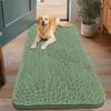 image:imageSmiry Dog Door Mat for Muddy Paws 59x24 Absorbs Moisture and Dirt Doormat NonSlip Washable Quick Dry Chenille Front Door Mat Indoor Entrance Entryway Carpet for Inside Floor CamelOlive Green