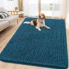 image:imageSmiry Dog Door Mat for Muddy Paws 59x24 Absorbs Moisture and Dirt Doormat NonSlip Washable Quick Dry Chenille Front Door Mat Indoor Entrance Entryway Carpet for Inside Floor CamelAtlantic Blue