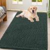 image:imageSmiry Dog Door Mat for Muddy Paws 59x24 Absorbs Moisture and Dirt Doormat NonSlip Washable Quick Dry Chenille Front Door Mat Indoor Entrance Entryway Carpet for Inside Floor CamelGreen