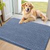 image:imageSmiry Dog Door Mat for Muddy Paws 59x24 Absorbs Moisture and Dirt Doormat NonSlip Washable Quick Dry Chenille Front Door Mat Indoor Entrance Entryway Carpet for Inside Floor CamelAiry Blue