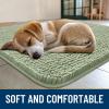 image:imageSmiry Dog Door Mat for Muddy Paws 59x24 Absorbs Moisture and Dirt Doormat NonSlip Washable Quick Dry Chenille Front Door Mat Indoor Entrance Entryway Carpet for Inside Floor CamelSage Green