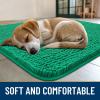 image:imageSmiry Dog Door Mat for Muddy Paws 59x24 Absorbs Moisture and Dirt Doormat NonSlip Washable Quick Dry Chenille Front Door Mat Indoor Entrance Entryway Carpet for Inside Floor CamelEmerald Green