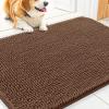 image:imageSmiry Dog Door Mat for Muddy Paws 59x24 Absorbs Moisture and Dirt Doormat NonSlip Washable Quick Dry Chenille Front Door Mat Indoor Entrance Entryway Carpet for Inside Floor CamelMocha