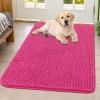 image:imageSmiry Dog Door Mat for Muddy Paws 59x24 Absorbs Moisture and Dirt Doormat NonSlip Washable Quick Dry Chenille Front Door Mat Indoor Entrance Entryway Carpet for Inside Floor CamelHot Pink