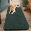 image:imageSmiry Dog Door Mat for Muddy Paws 59x24 Absorbs Moisture and Dirt Doormat NonSlip Washable Quick Dry Chenille Front Door Mat Indoor Entrance Entryway Carpet for Inside Floor CamelGreen