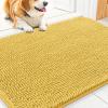 image:imageSmiry Dog Door Mat for Muddy Paws 59x24 Absorbs Moisture and Dirt Doormat NonSlip Washable Quick Dry Chenille Front Door Mat Indoor Entrance Entryway Carpet for Inside Floor CamelYellow