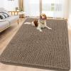 image:imageSmiry Dog Door Mat for Muddy Paws 59x24 Absorbs Moisture and Dirt Doormat NonSlip Washable Quick Dry Chenille Front Door Mat Indoor Entrance Entryway Carpet for Inside Floor CamelCamel