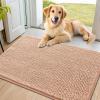 image:imageSmiry Dog Door Mat for Muddy Paws 59x24 Absorbs Moisture and Dirt Doormat NonSlip Washable Quick Dry Chenille Front Door Mat Indoor Entrance Entryway Carpet for Inside Floor CamelPeach