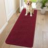 image:imageSmiry Dog Door Mat for Muddy Paws 59x24 Absorbs Moisture and Dirt Doormat NonSlip Washable Quick Dry Chenille Front Door Mat Indoor Entrance Entryway Carpet for Inside Floor CamelBurgundy