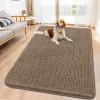 image:imageSmiry Dog Door Mat for Muddy Paws 59x24 Absorbs Moisture and Dirt Doormat NonSlip Washable Quick Dry Chenille Front Door Mat Indoor Entrance Entryway Carpet for Inside Floor CamelCamel