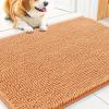 image:imageSmiry Dog Door Mat for Muddy Paws 59x24 Absorbs Moisture and Dirt Doormat NonSlip Washable Quick Dry Chenille Front Door Mat Indoor Entrance Entryway Carpet for Inside Floor CamelOrange