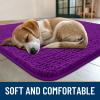 image:imageSmiry Dog Door Mat for Muddy Paws 59x24 Absorbs Moisture and Dirt Doormat NonSlip Washable Quick Dry Chenille Front Door Mat Indoor Entrance Entryway Carpet for Inside Floor CamelPurple