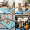 image:imageSmiry Dog Door Mat for Muddy Paws 59x24 Absorbs Moisture and Dirt Doormat NonSlip Washable Quick Dry Chenille Front Door Mat Indoor Entrance Entryway Carpet for Inside Floor CamelSky Blue