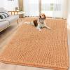 image:imageSmiry Dog Door Mat for Muddy Paws 59x24 Absorbs Moisture and Dirt Doormat NonSlip Washable Quick Dry Chenille Front Door Mat Indoor Entrance Entryway Carpet for Inside Floor CamelOrange