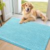 image:imageSmiry Dog Door Mat for Muddy Paws 59x24 Absorbs Moisture and Dirt Doormat NonSlip Washable Quick Dry Chenille Front Door Mat Indoor Entrance Entryway Carpet for Inside Floor CamelSky Blue