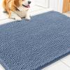 image:imageSmiry Dog Door Mat for Muddy Paws 59x24 Absorbs Moisture and Dirt Doormat NonSlip Washable Quick Dry Chenille Front Door Mat Indoor Entrance Entryway Carpet for Inside Floor CamelAiry Blue