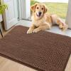 image:imageSmiry Dog Door Mat for Muddy Paws 59x24 Absorbs Moisture and Dirt Doormat NonSlip Washable Quick Dry Chenille Front Door Mat Indoor Entrance Entryway Carpet for Inside Floor CamelMocha