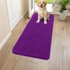 image:imageSmiry Dog Door Mat for Muddy Paws 59x24 Absorbs Moisture and Dirt Doormat NonSlip Washable Quick Dry Chenille Front Door Mat Indoor Entrance Entryway Carpet for Inside Floor CamelPurple