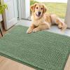 image:imageSmiry Dog Door Mat for Muddy Paws 59x24 Absorbs Moisture and Dirt Doormat NonSlip Washable Quick Dry Chenille Front Door Mat Indoor Entrance Entryway Carpet for Inside Floor CamelOlive Green