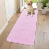 image:imageSmiry Dog Door Mat for Muddy Paws 59x24 Absorbs Moisture and Dirt Doormat NonSlip Washable Quick Dry Chenille Front Door Mat Indoor Entrance Entryway Carpet for Inside Floor CamelPink