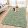 image:imageSmiry Dog Door Mat for Muddy Paws 59x24 Absorbs Moisture and Dirt Doormat NonSlip Washable Quick Dry Chenille Front Door Mat Indoor Entrance Entryway Carpet for Inside Floor CamelSage Green