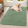 image:imageSmiry Dog Door Mat for Muddy Paws 59x24 Absorbs Moisture and Dirt Doormat NonSlip Washable Quick Dry Chenille Front Door Mat Indoor Entrance Entryway Carpet for Inside Floor CamelOlive Green