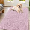 image:imageSmiry Dog Door Mat for Muddy Paws 59x24 Absorbs Moisture and Dirt Doormat NonSlip Washable Quick Dry Chenille Front Door Mat Indoor Entrance Entryway Carpet for Inside Floor CamelDusty Rose